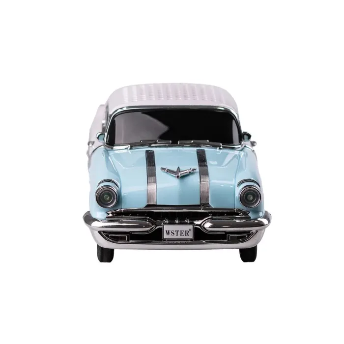 Портативна колонка Bluetooth бездротова у формі машинки 3 Вт потужна Блакитно-білий (UR125BLW) - зображення 4