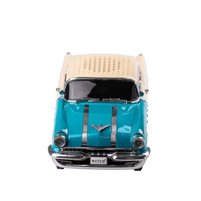 Портативна колонка Bluetooth бездротова у формі машинки 3 Вт потужна Бірюзово-бежевий (UR125TBE) - зображення 4