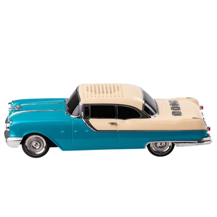 Портативна колонка Bluetooth бездротова у формі машинки 3 Вт потужна Бірюзово-бежевий (UR125TBE) - зображення 2