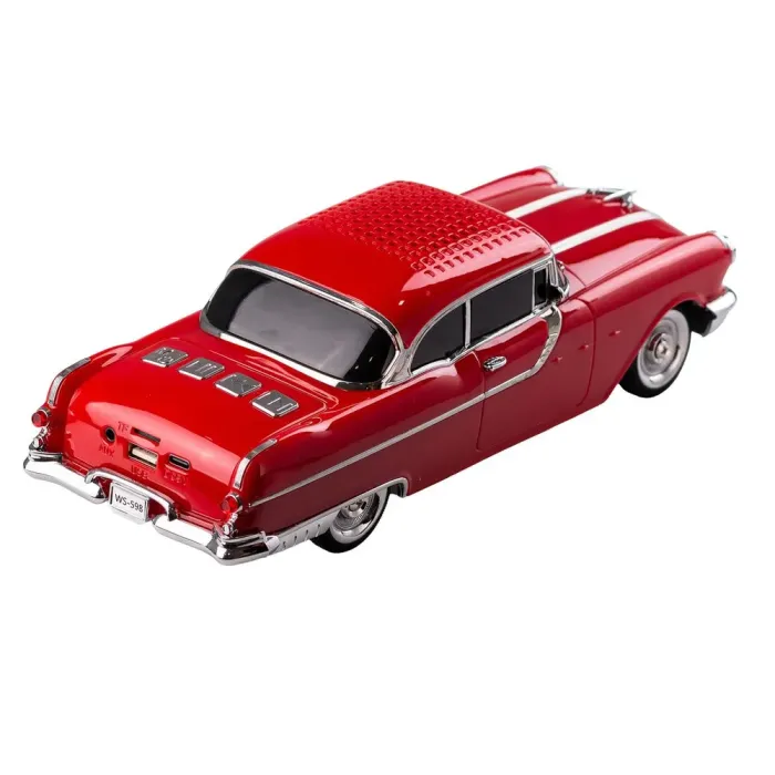 Портативна колонка Bluetooth бездротова у формі машинки 3 Вт потужна Червоний (UR125R) - зображення 3