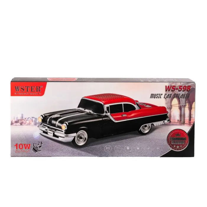 Портативна колонка Bluetooth бездротова у формі машинки 3 Вт потужна Червоний (UR125R) - зображення 6