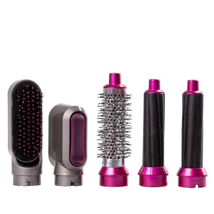 Фен для волосся 5 в 1 стайлер для укладання волосся 1000 Вт 5 насадок 3 режими швидкості (HP7956PUR) - зображення 3
