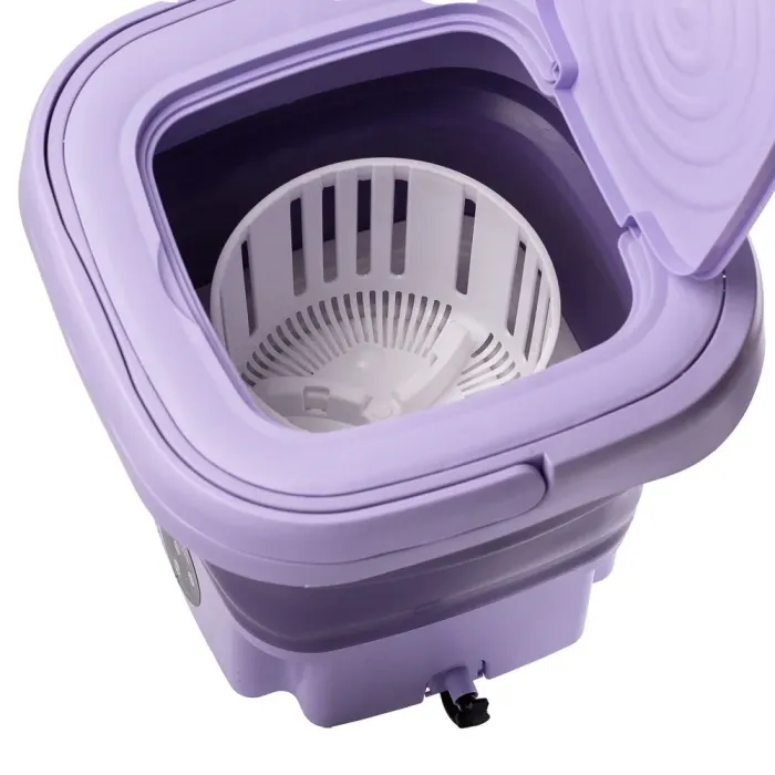 Стиральная машина портативная складная 8 л 80°С полуавтоматическая мини стиралка ультразвуковая (GL1V) - изображение 4