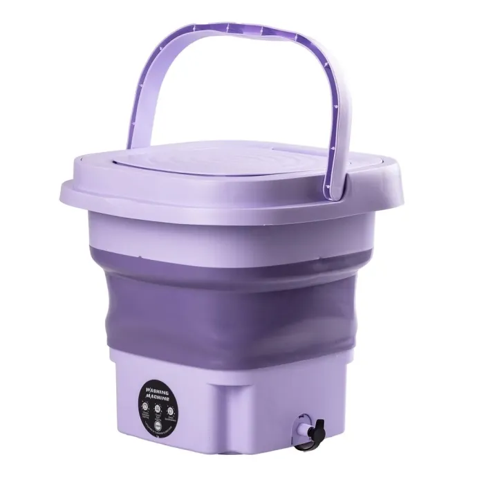 Стиральная машина портативная складная 8 л 80°С полуавтоматическая мини стиралка ультразвуковая (GL1V) - изображение 1