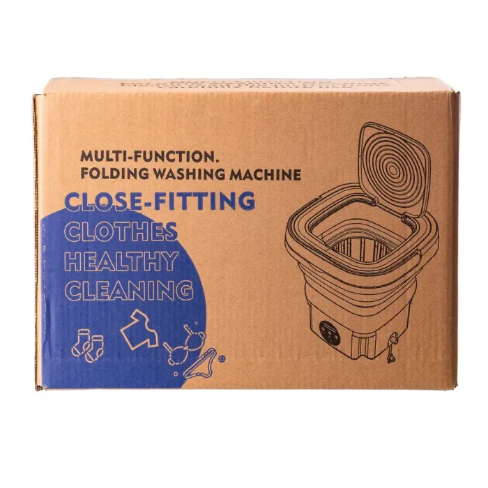 Стиральная машина портативная складная 8 л 80°С полуавтоматическая мини стиралка ультразвуковая (GL1V) - изображение 7