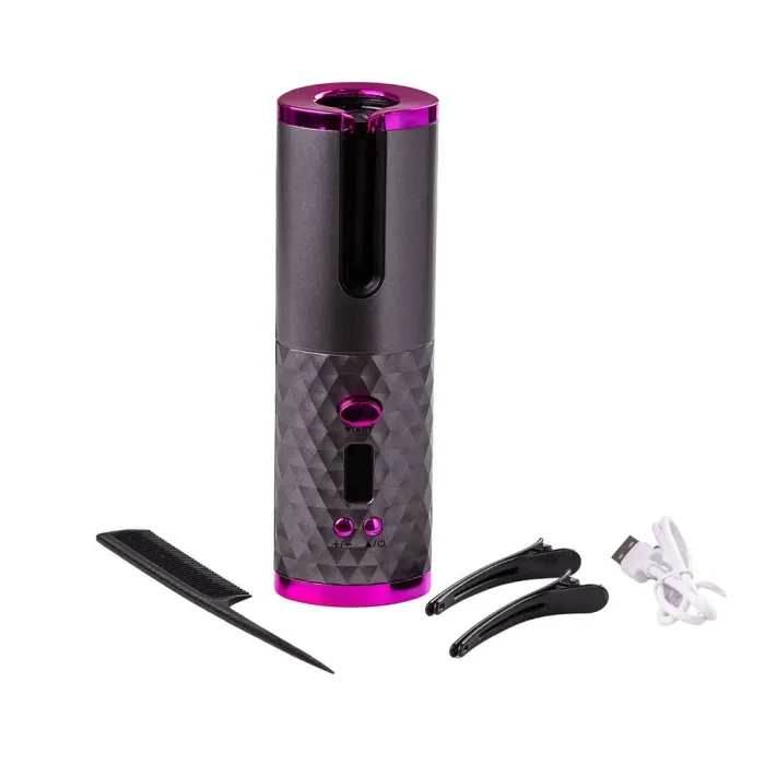 Плойка автоматична бездротова до 200 градусів портативний стайлер для завивки волосся з таймером Сірий (HP7952G) - зображення 2