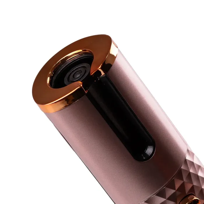 Плойка автоматическая беспроводная до 200 градусов портативный стайлер для завивки волос с таймером Шампань. - изображение 4
