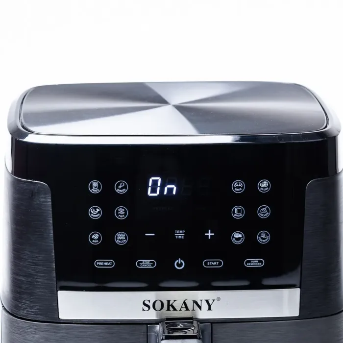 Аерофритюрниця електрична аерогриль з таймером та терморегулятором 6.5 л 1800 Вт SOKANY SK-10007 (SK10007) - зображення 9