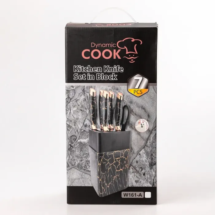 Набір кухонних ножів з нержавіючої сталі 6 предметів з ножицями (YRUR12) - зображення 4