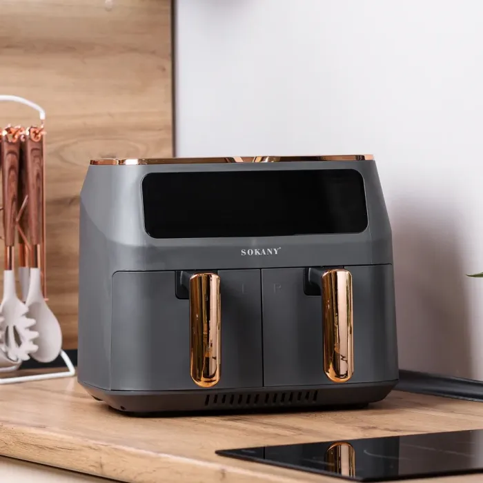 Аерофритюрниця електрична аерогриль 8 л 2800 Вт температура до 200 С та таймер SOKANY SK-ZG-8030 (SKZG8030G) - зображення 1