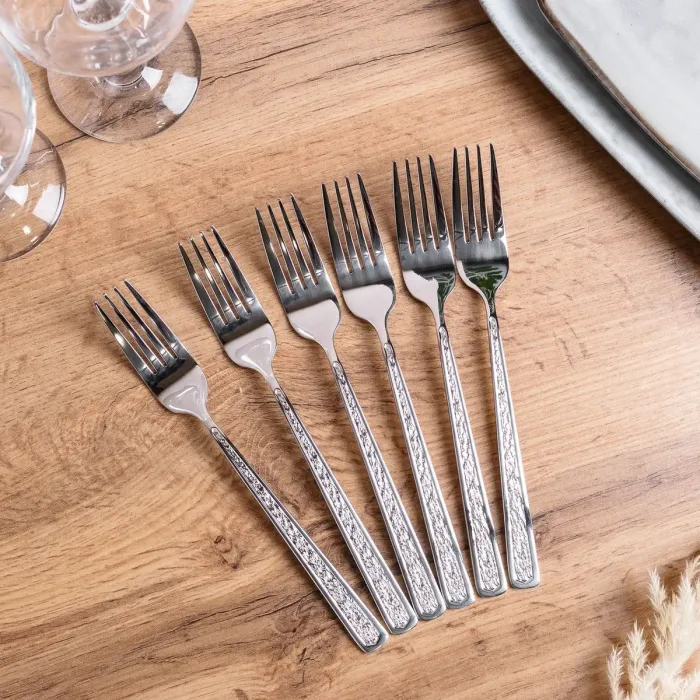 Набор столовых вилок 6шт. нержавеющая сталь гальваническое покрытие (HP694) - изображение 1
