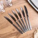 Набір столових ножів 6 шт нержавіюча сталь гальванічне покриття (HP692)