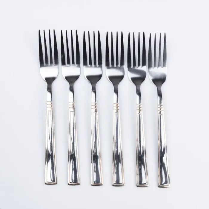 Набір столових виделок 6 шт нержавіюча сталь гальванічне покриття (HP702) - зображення 2
