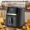 Аерофритюрниця електрична аерогриль з таймером та терморегулятором 6.5 л 1800 Вт SOKANY SK-10007 (SK10007)