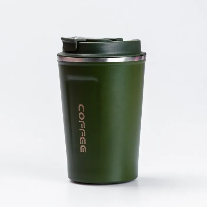 Термос із нержавіючої сталі 380 мл із датчиком температури термокружка до 12 годин Зелений (HPGM5821GR) - зображення 2