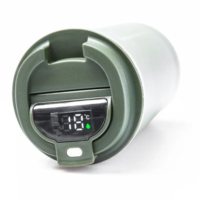 Термос із нержавіючої сталі 380 мл із датчиком температури термокружка до 12 годин Зелений (HPGM5821GR) - зображення 4