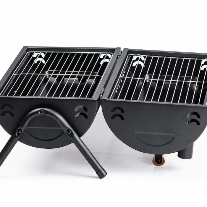 Переносной складной мангал барбекю 382840(см), гриль барбекю с крышкой Черный (HP452GB) - изображение 7
