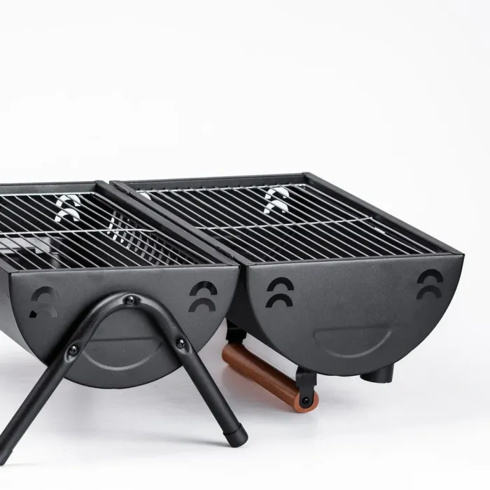 Переносной складной мангал барбекю 382840(см), гриль барбекю с крышкой Черный (HP452GB) - изображение 8