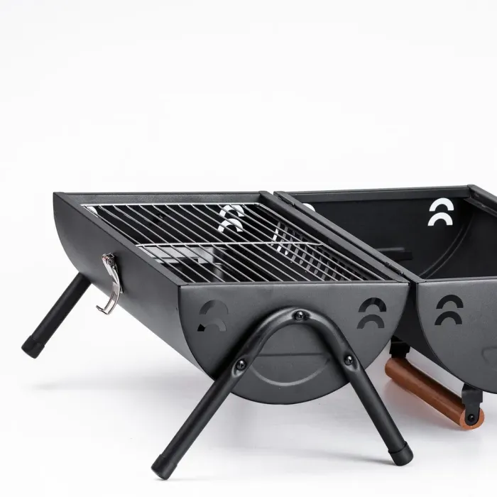 Переносной складной мангал барбекю 382840(см), гриль барбекю с крышкой Черный (HP452GB) - изображение 9