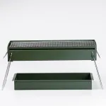 Мангал-барбекю з решіткою 51.5×23×25 (см) складний портативний маленький (HP461GR)