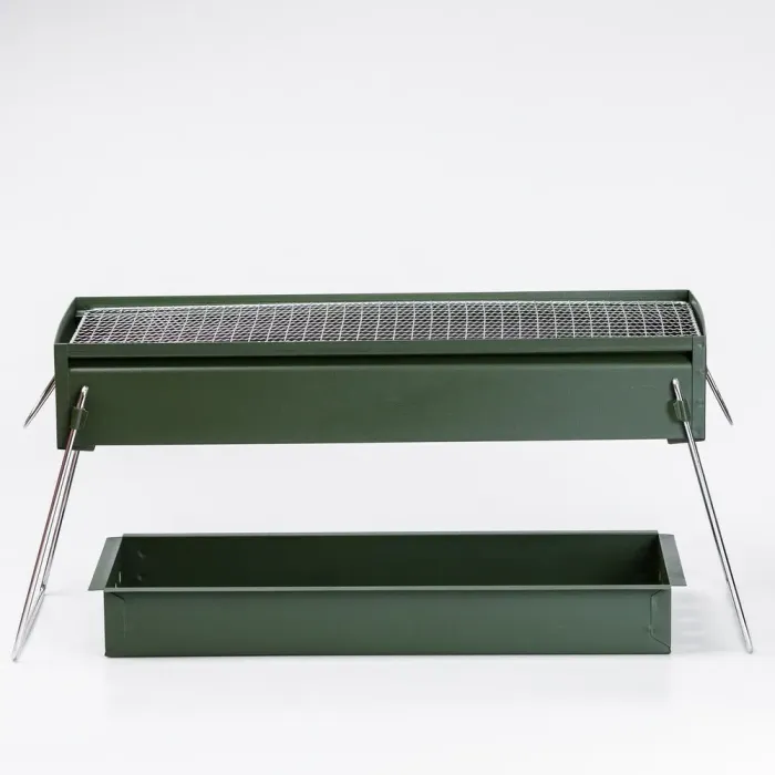 Мангал-барбекю з решіткою 51.5×23×25 (см) складний портативний маленький (HP461GR) - зображення 1