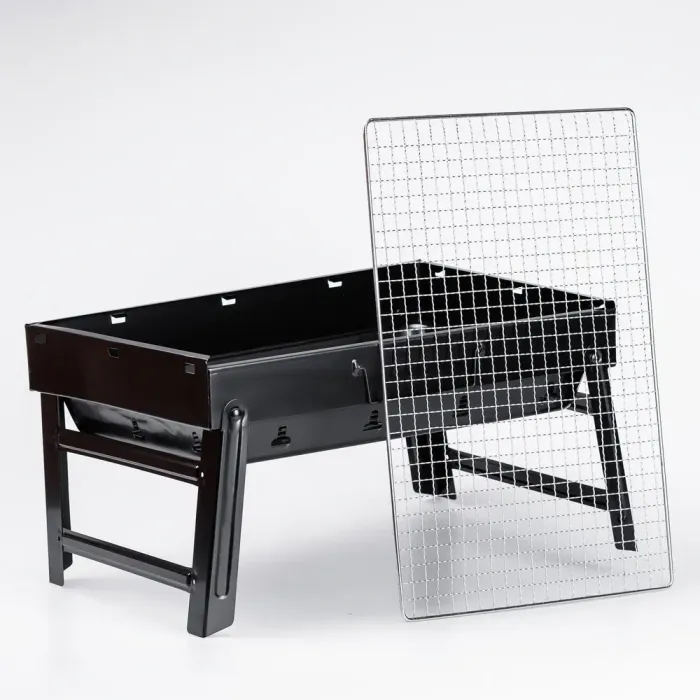 Мангал с решеткой складной портативный 433023.5(см) - маленький мангал барбекю гриль (HP450M) - изображение 4