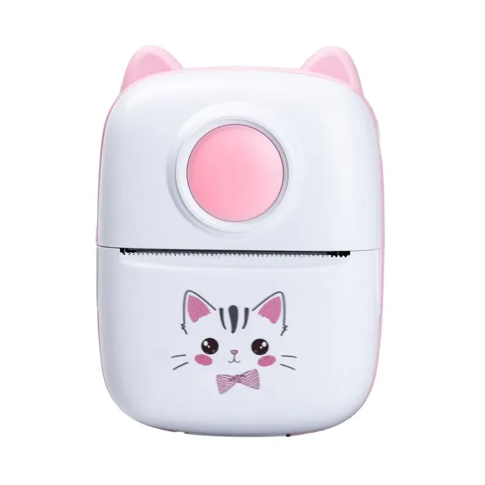 Дитячий міні-принтер портативний бездротовий акумуляторний з термодруком Рожевий (HPX2P) - зображення 3