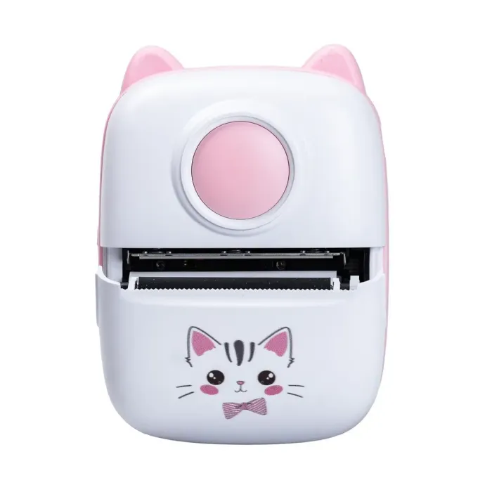 Дитячий міні-принтер портативний бездротовий акумуляторний з термодруком Рожевий (HPX2P) - зображення 4