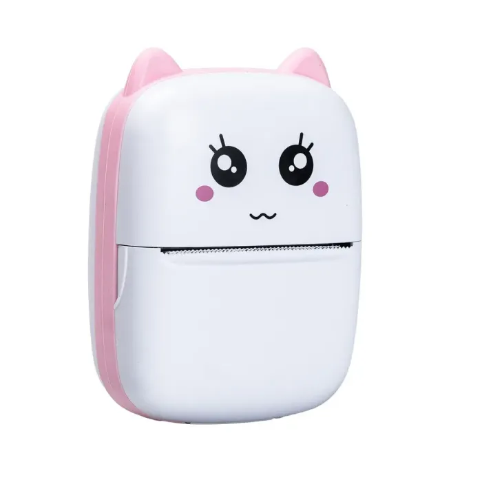 Дитячий міні-принтер портативний бездротовий з термодруком Рожевий (HPX1P) - зображення 3