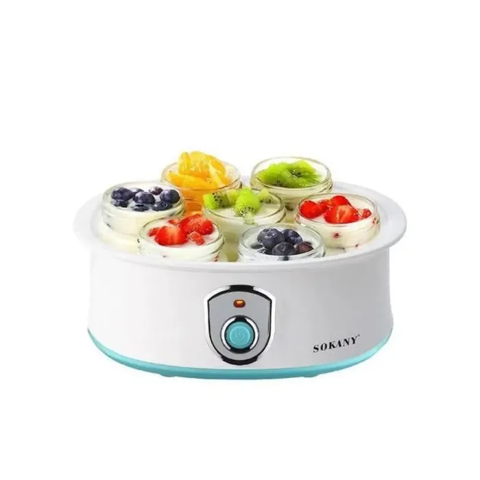 Йогуртниця електрична з баночками та таймером Sokany (SK2304) - зображення 1