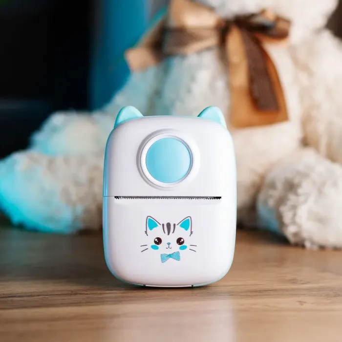 Дитячий міні-принтер портативний бездротовий акумуляторний з термодруком (HPX2BL) - зображення 1