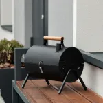 Переносний складний мангал барбекю 38×28×40 (см), гриль барбекю з кришкою Чорний (HP452GB)