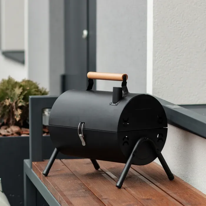 Переносной складной мангал барбекю 382840(см), гриль барбекю с крышкой Черный (HP452GB) - изображение 1