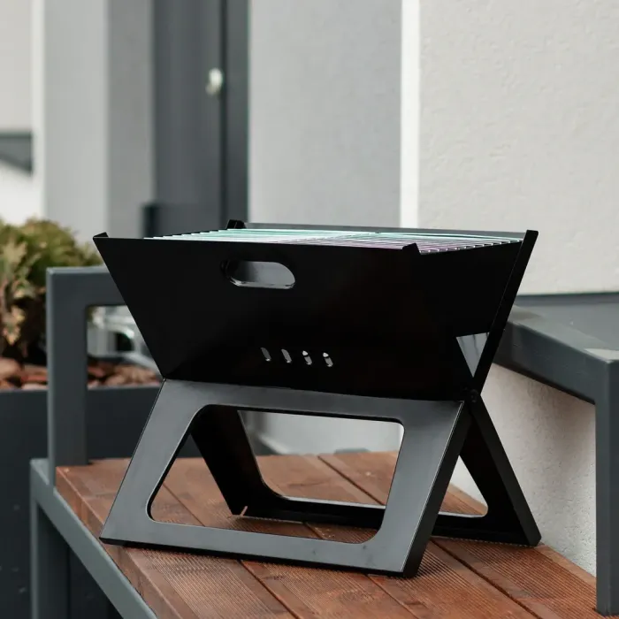 Міні мангал з решіткою складаний 44×29,5×36 (см) портативний барбекю, гриль (HP451M) - зображення 1