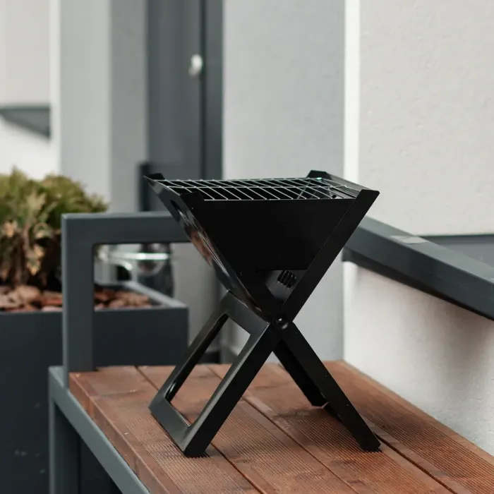 Міні мангал з решіткою складаний 44×29,5×36 (см) портативний барбекю, гриль (HP451M) - зображення 2
