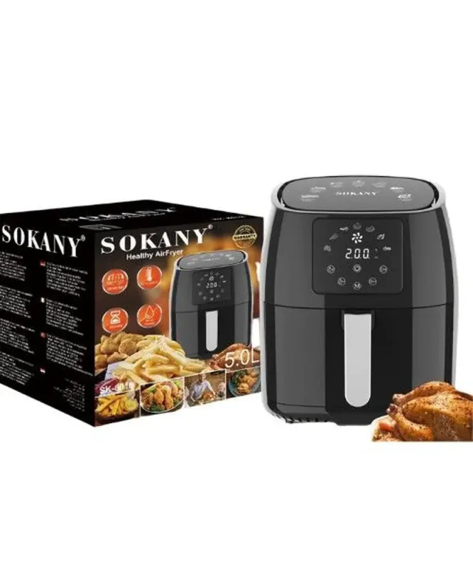Аерофритниця електрична чаша на 5 л SOKANY фритюрниця з таймером і терморегулятором 1400 Вт (SK8018) - зображення 2