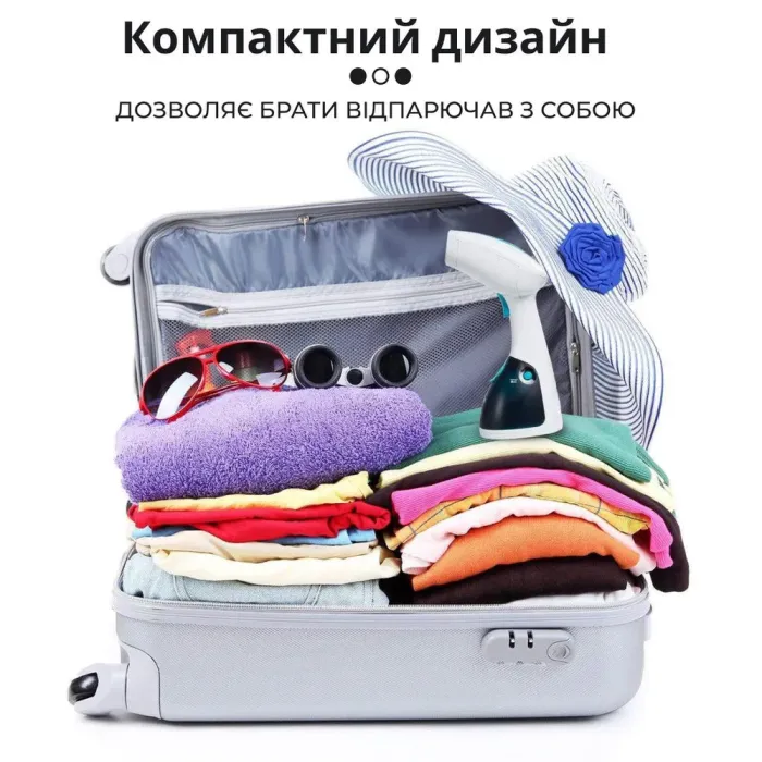 Відпарювач ручний вертикальний 1200 Вт парогенератор для одягу та штор від мережі SOKANY (AJ2205BL) - зображення 5