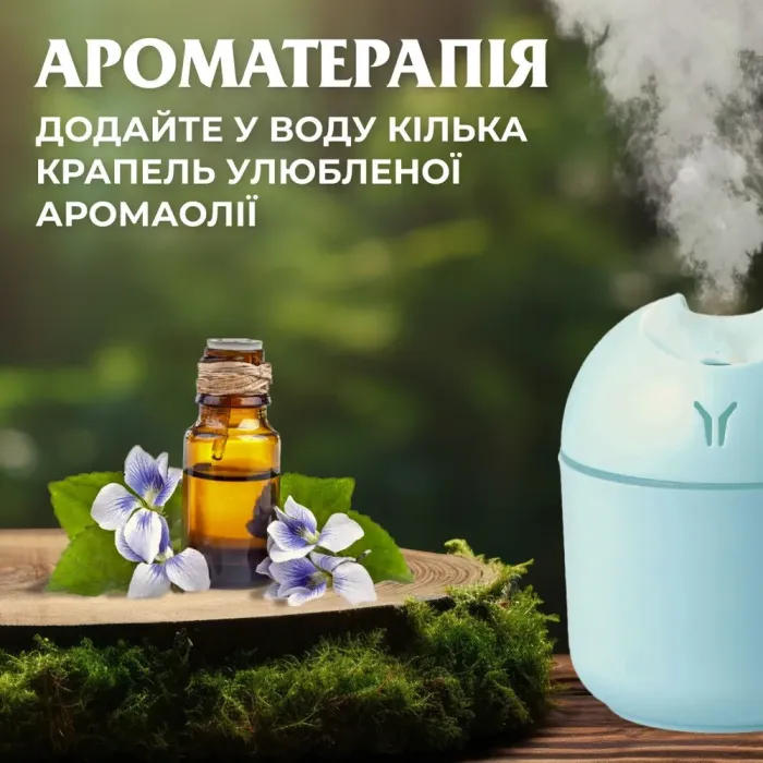 Увлажнитель воздуха для дома мини портативный USB 250 мл ароматический диффузор с подсветкой (HPBH14605BL) - изображение 7