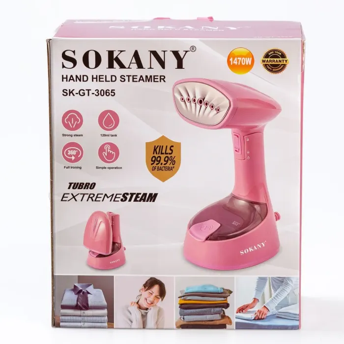 Відпарювач ручний вертикальний SOKANY парогенератор для одягу та штор від мережі 1300 Вт (SKGT3065P) - зображення 10