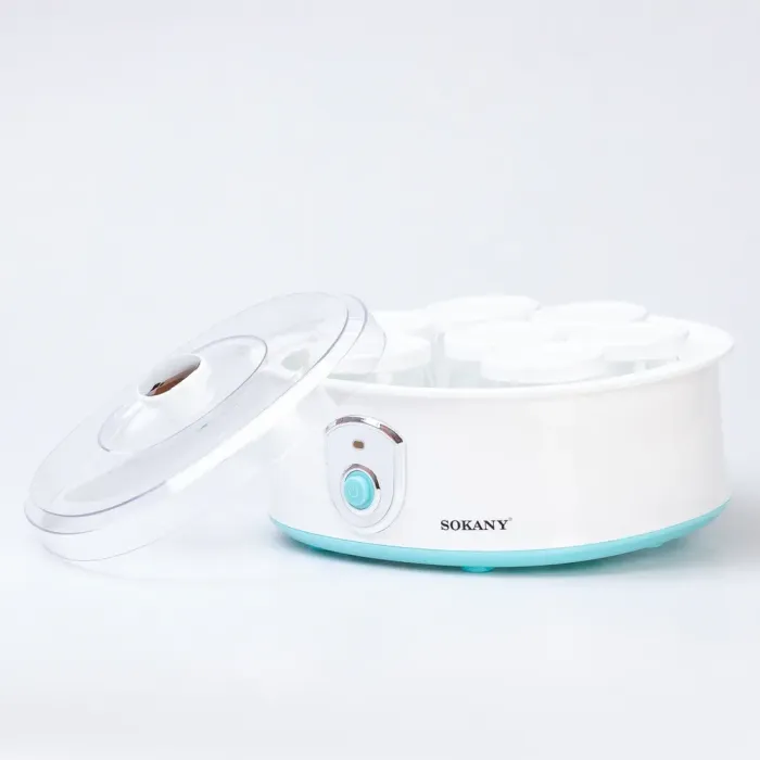 Йогуртниця електрична з баночками та таймером Sokany (SK2304) - зображення 3