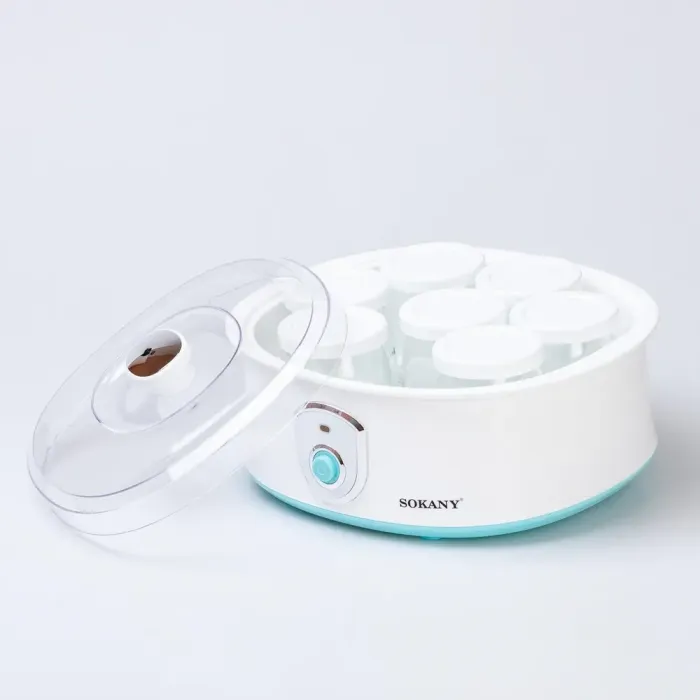Йогуртниця електрична з баночками та таймером Sokany (SK2304) - зображення 6