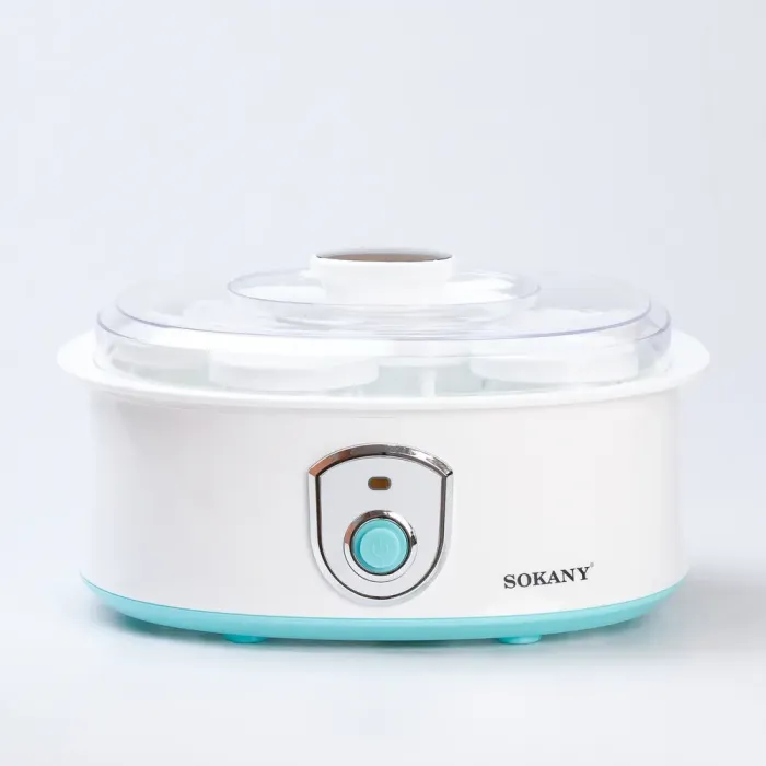 Йогуртниця електрична з баночками та таймером Sokany (SK2304) - зображення 7