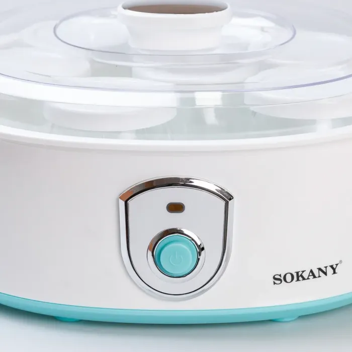 Йогуртниця електрична з баночками та таймером Sokany (SK2304) - зображення 8