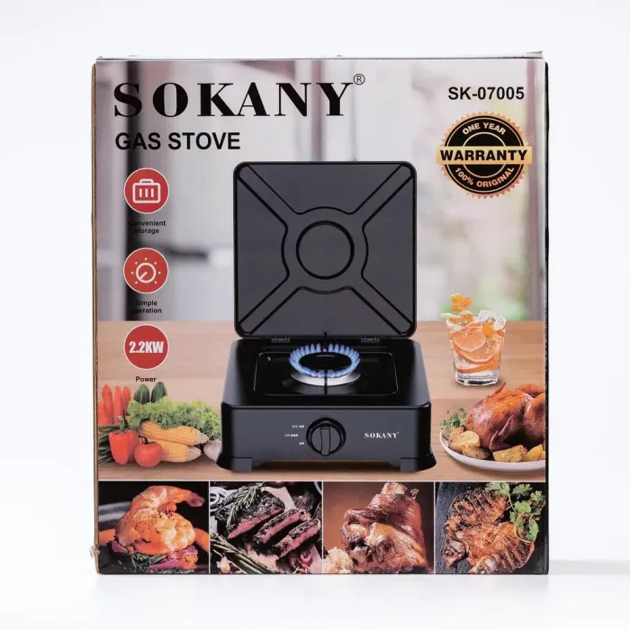 Газовая плита настольная одна конфорка 2.2 кВт Sokany (SK07005) - изображение 10