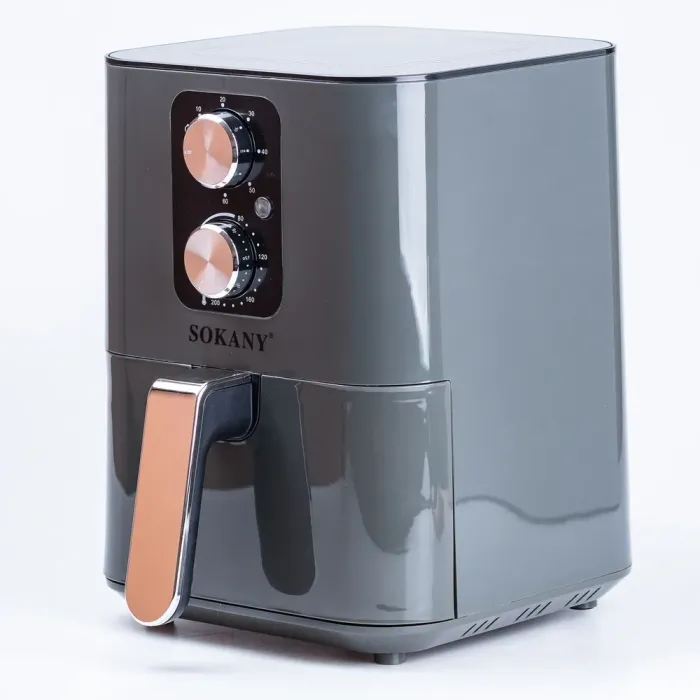 Аерофритниця електрична чаша на 5.5 л SOKANY аерогриль з терморегулятором 1400 Вт (SK8044) - зображення 5