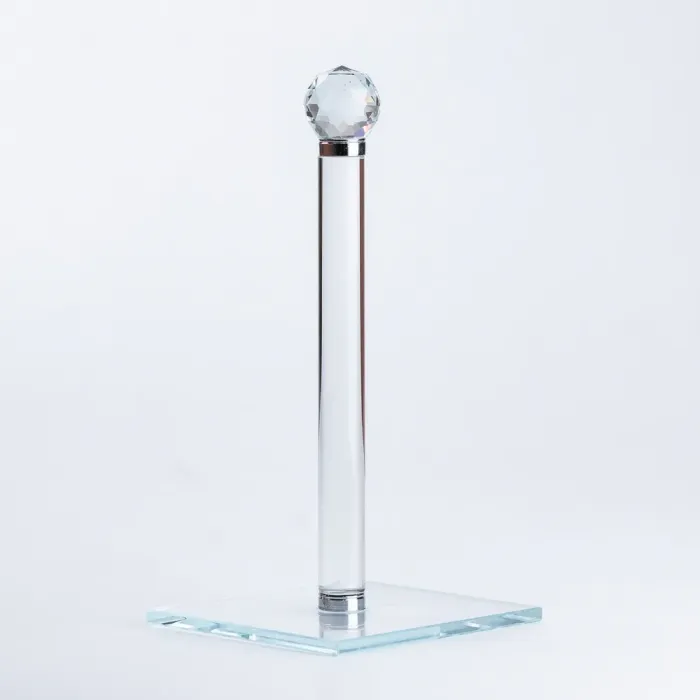 Підсвічник склянний високий прозорий (HP36566) - зображення 3