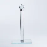 Підсвічник склянний високий прозорий (HP36566)