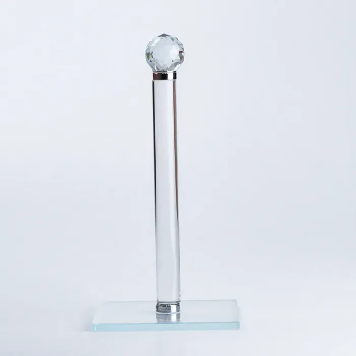 Підсвічник склянний високий прозорий (HP36566) - зображення 1