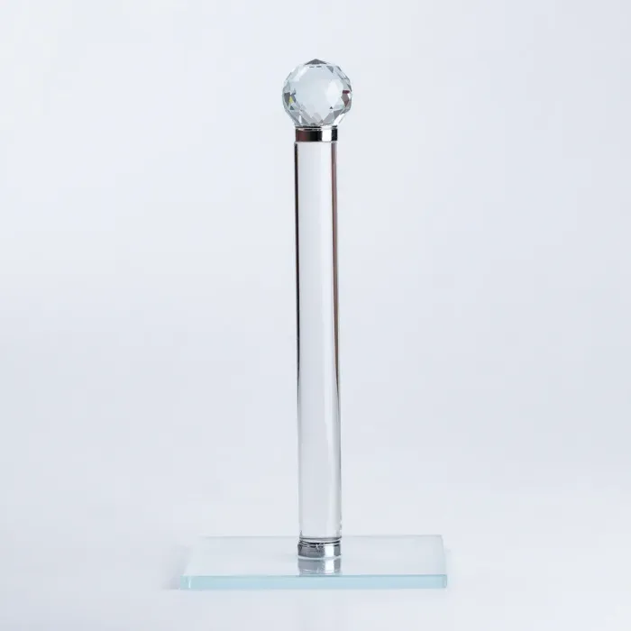 Підсвічник склянний високий прозорий (HP36566) - зображення 2