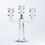 Підсвічник канделябр на 3 свічки склянний високий (HP36562)